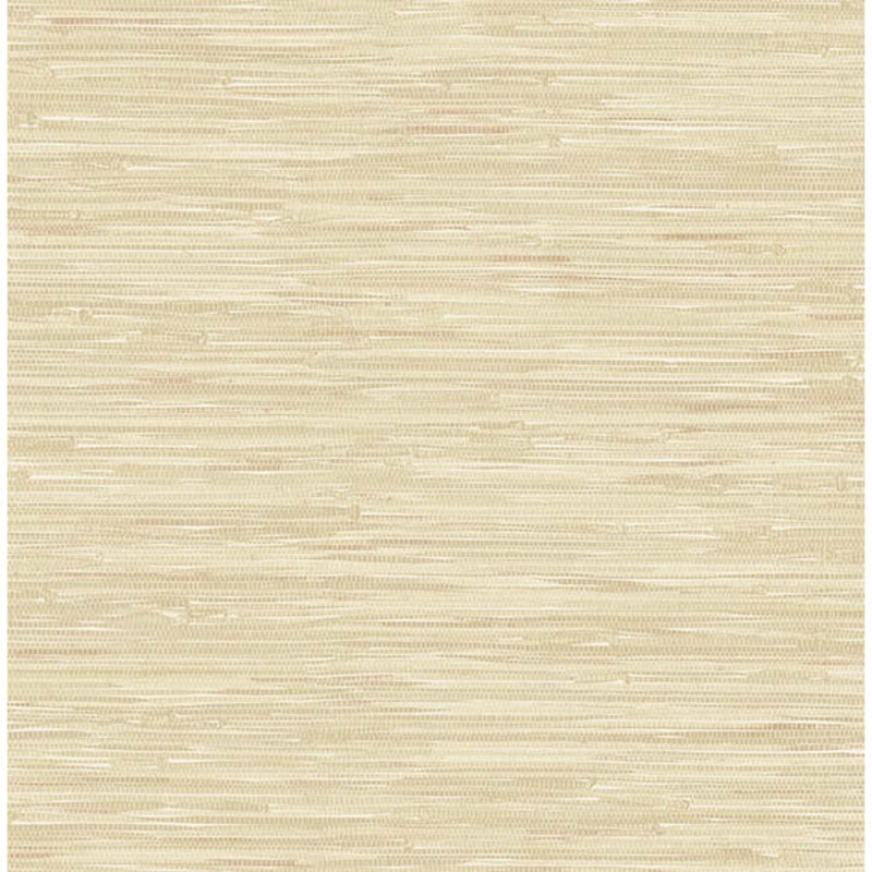 For Your Bath III Natalie Taupe Faux Grasscloth Wallpaper
