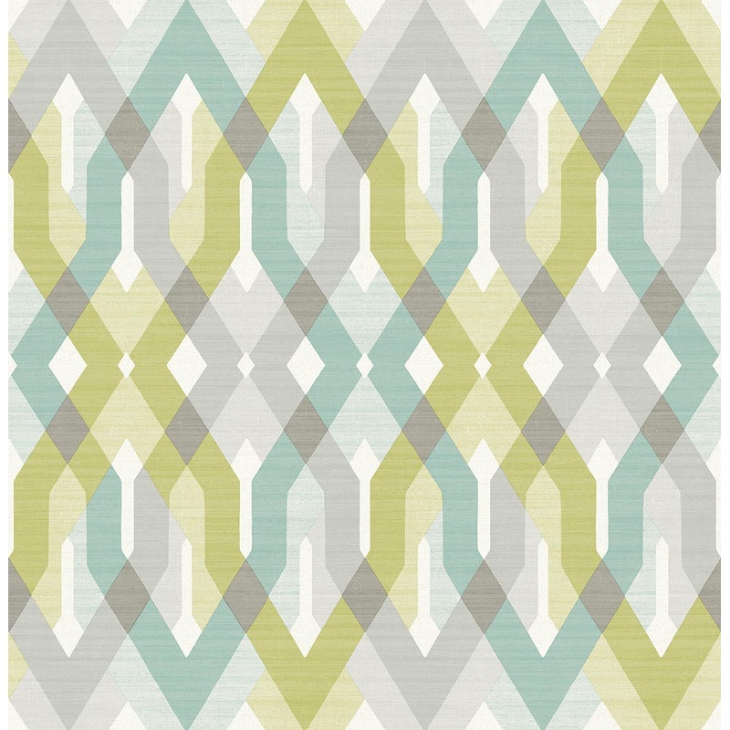 Harbour Green Lattice Wallpaper