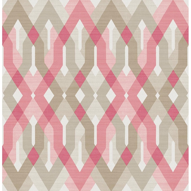 Harbour Pink Geometric Wallpaper