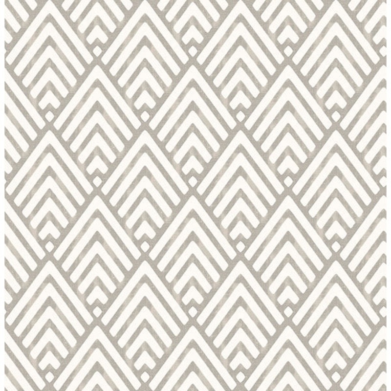 For Your Bath III Vertex Taupe Diamond Geometric Wallpaper