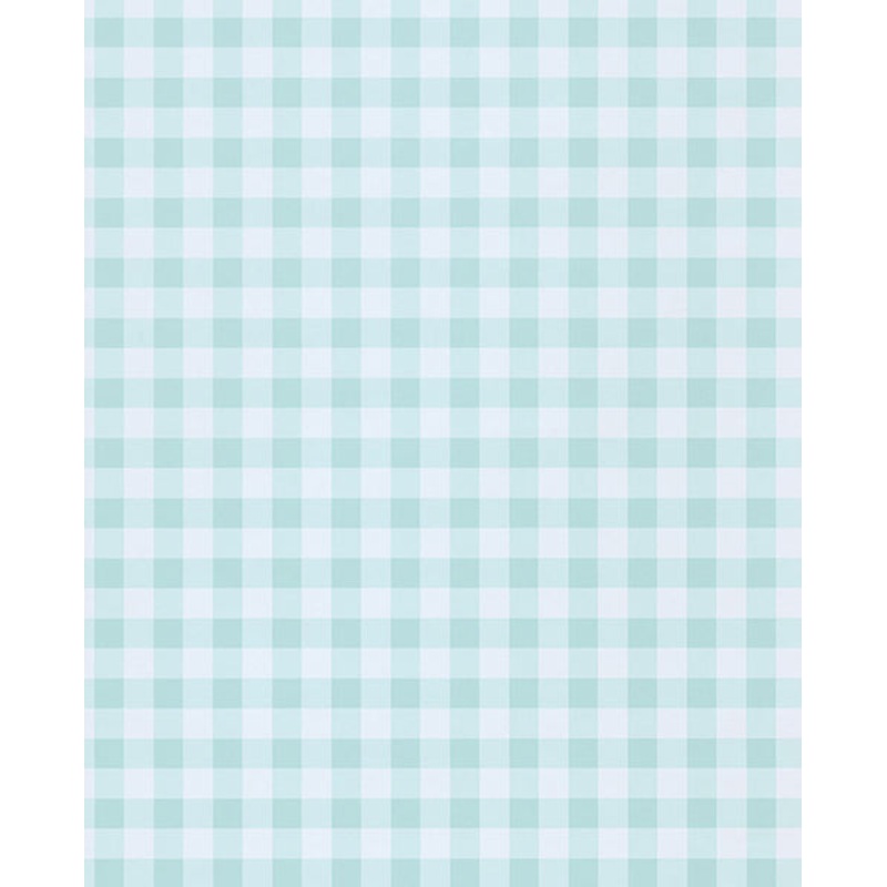 Kay Turquoise Vichy Check Wallpaper