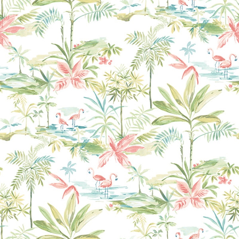 Lagoon Green Watercolor Wallpaper