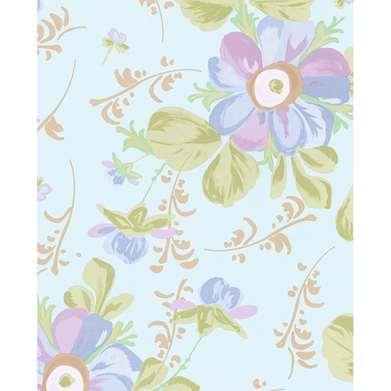 Lyse Lavender Painted Flowers Wallpaper
