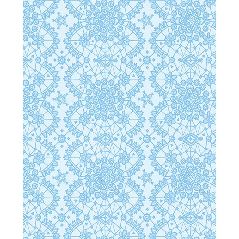 Myte Cyaan Lace Wallpaper
