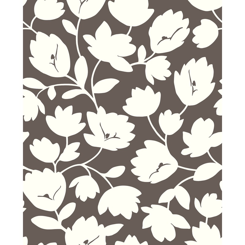 Matilda Chocolate Floral Wallpaper