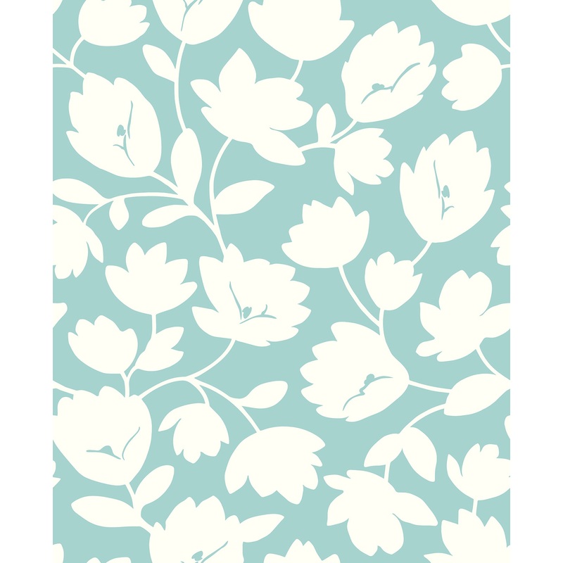 Matilda Turquoise Floral Wallpaper