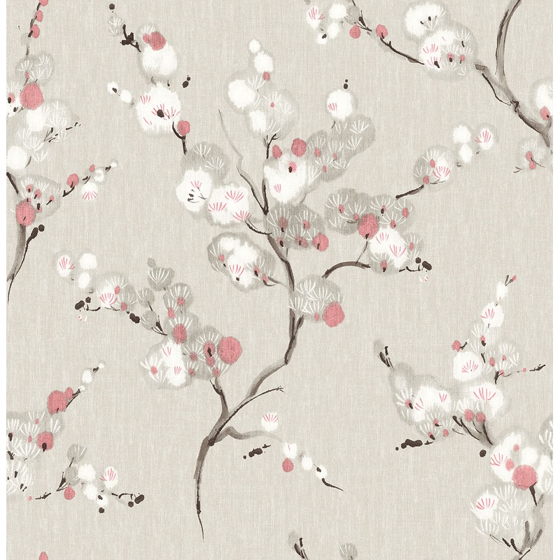2764-24307 Bliss Coral Blossom Wallpaper