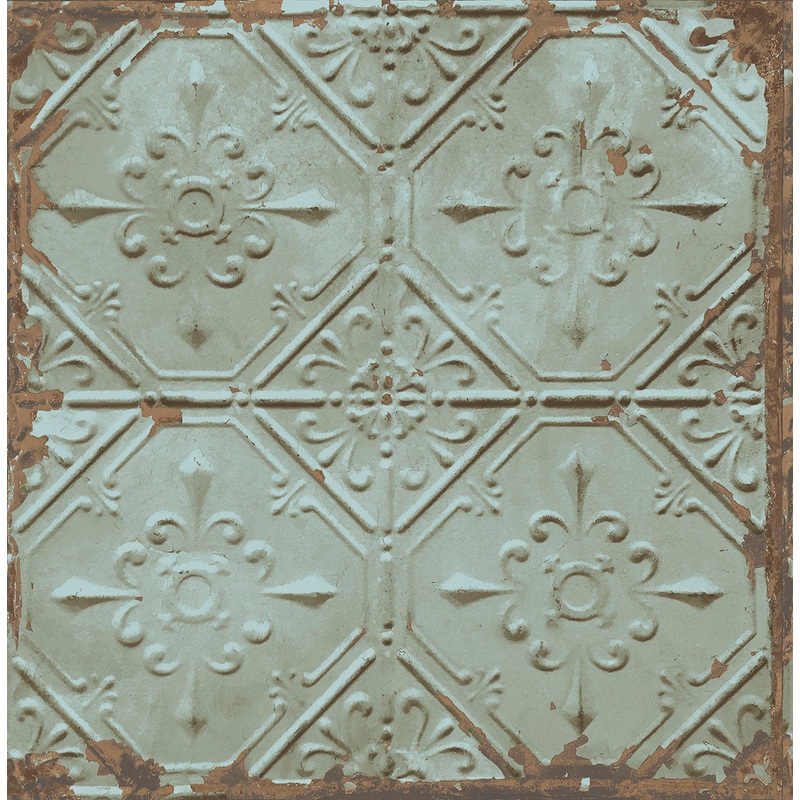 2767-22331 Artisan Turquoise Tin Ceiling Wallpaper