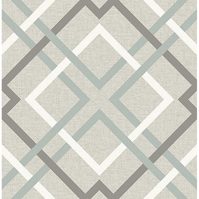 2766-22649 Tuvalu Taupe Plaid Wallpaper