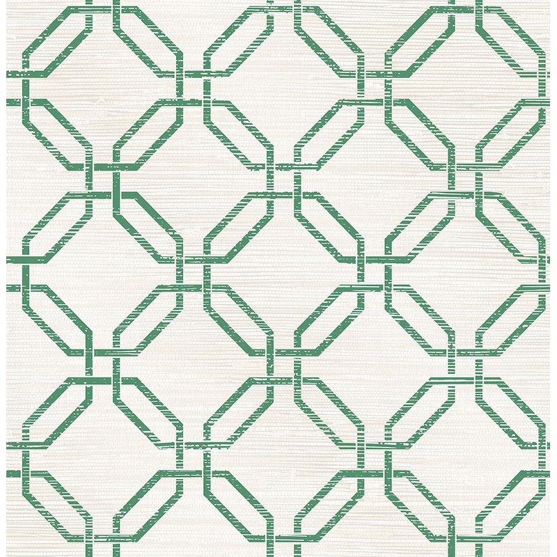 2766-24409 Phaius Green Trellis Wallpaper