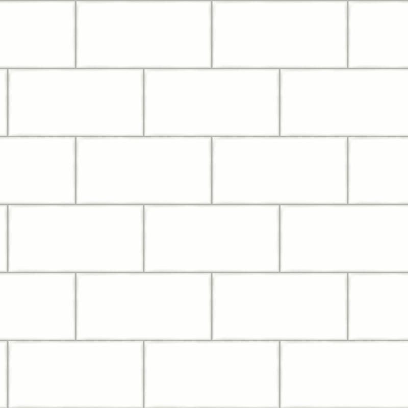 Freedom Off-White Subway Tile Wallpaper