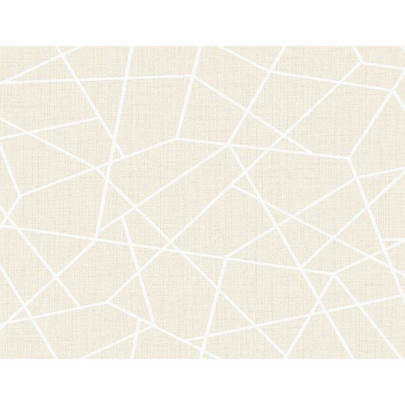 Heath Cream Geometric Linen Wallpaper