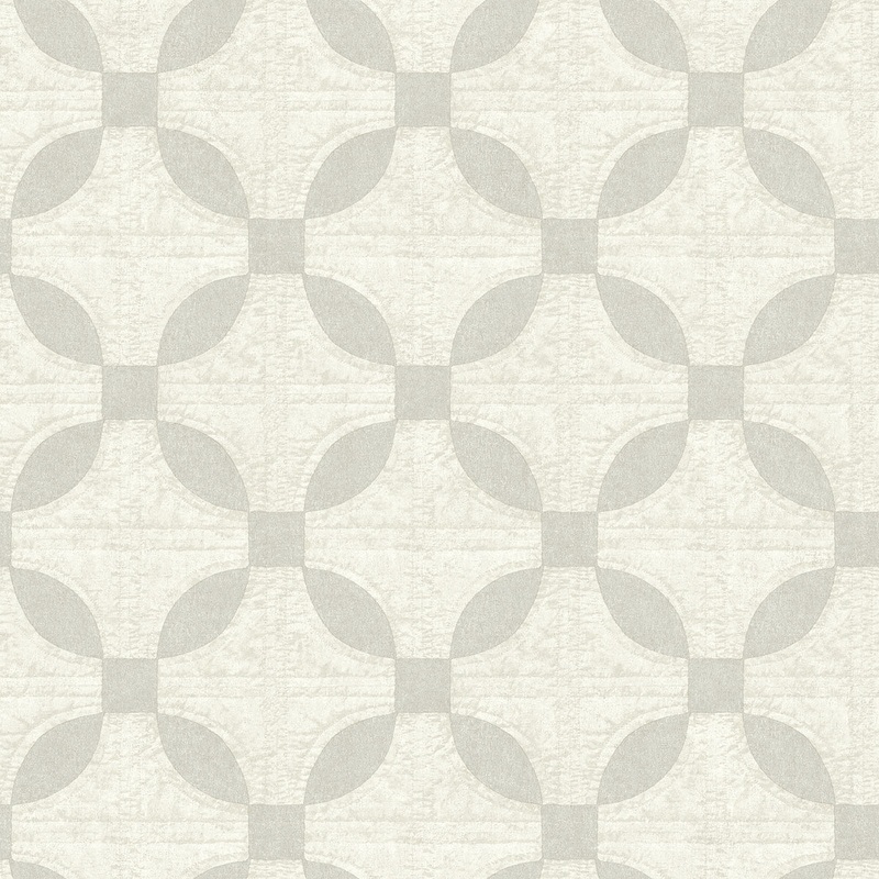 Justice Light Grey Quilt Wallpaper