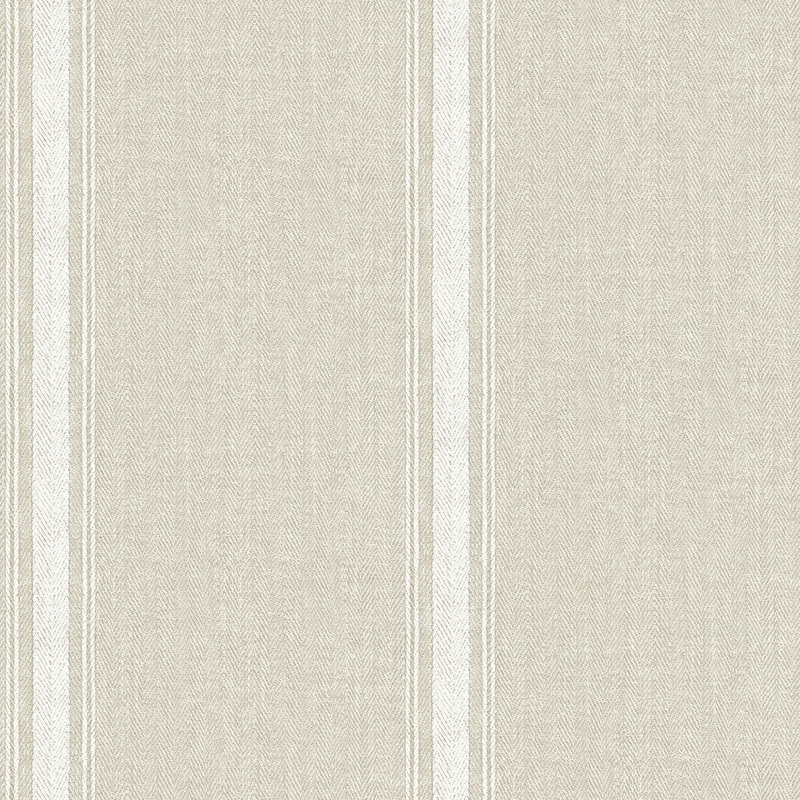 Linette Light Grey Fabric Stripe Wallpaper