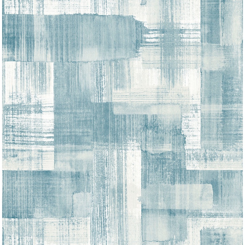 2889-25226 Trosa Teal Brushstroke Wallpaper