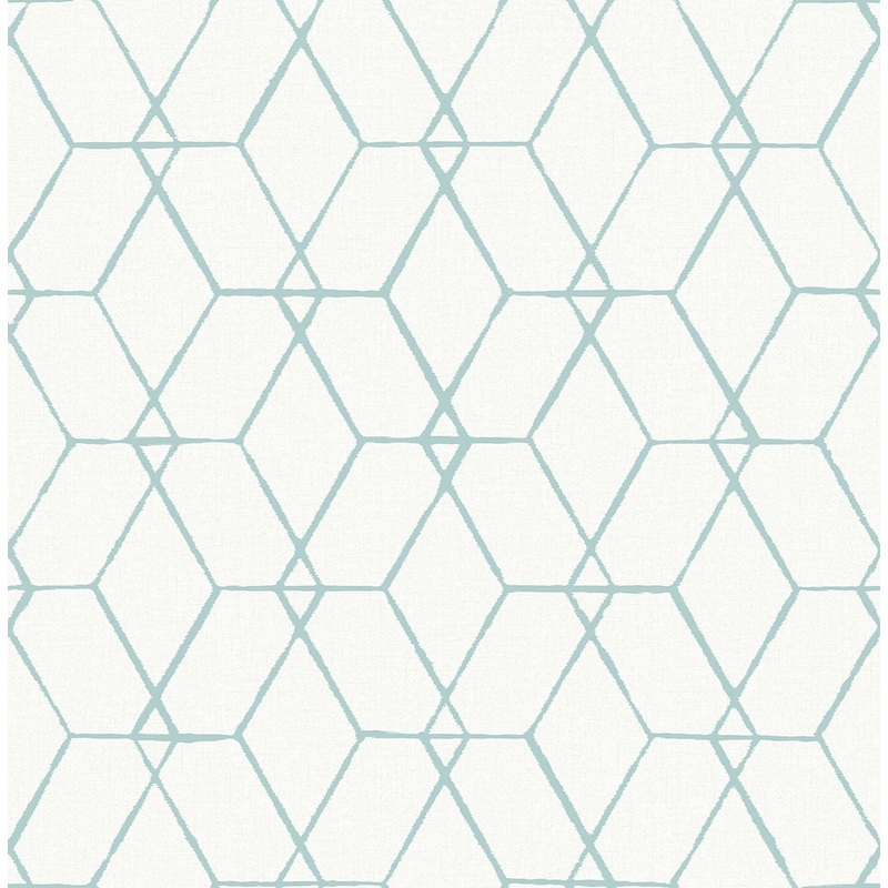 2889-25251 Osterlen Teal Trellis Wallpaper