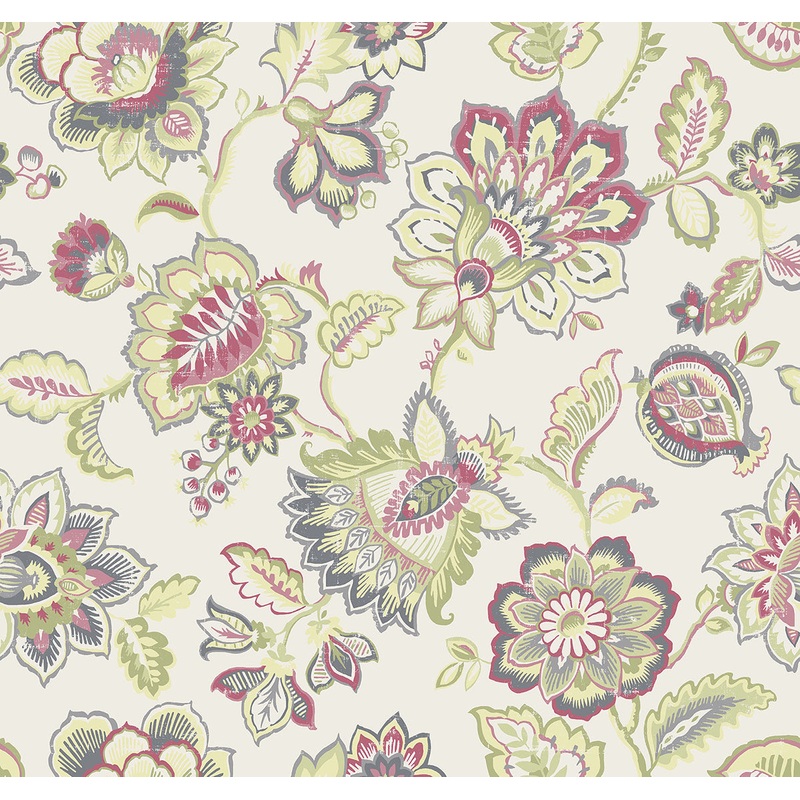 2901-87513 Corona Green Jacobean Wallpaper