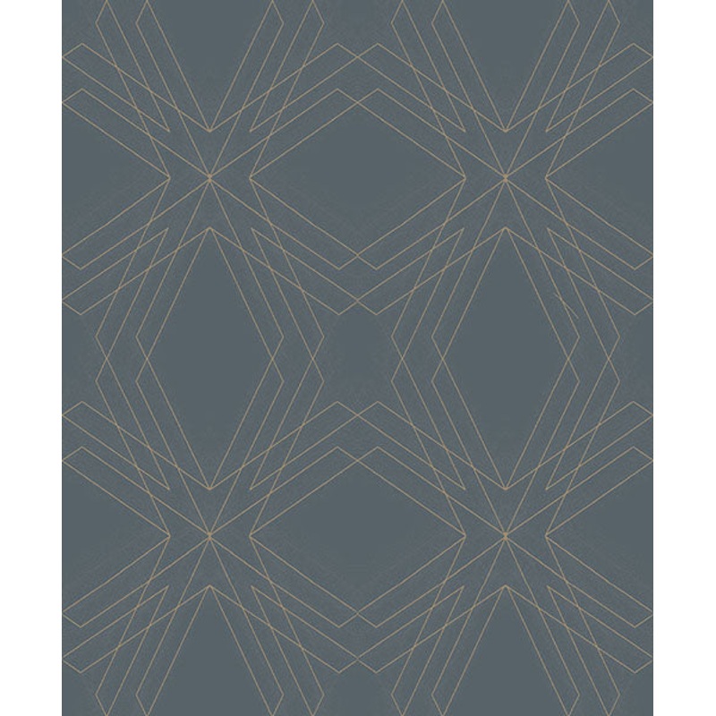 2908-87107 Relativity Charcoal Geometric Wallpaper
