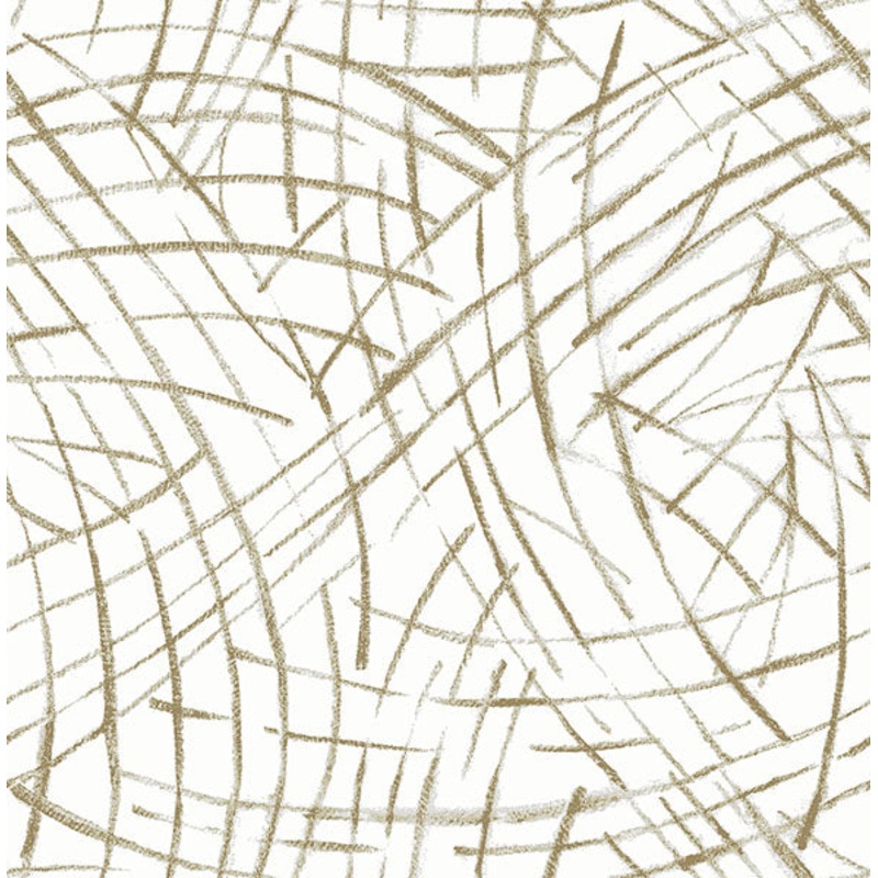 2902-25505 Willy Nilly Gold Brushstrokes Wallpaper