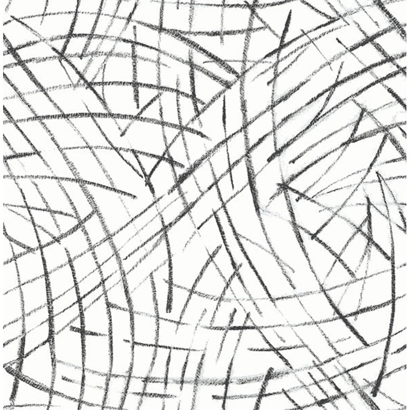 2902-25506 Willy Nilly Black Brushstrokes Wallpaper