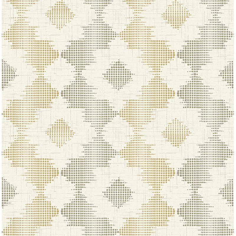 2902-25522 Babylon Mustard Abstract Floral Wallpaper