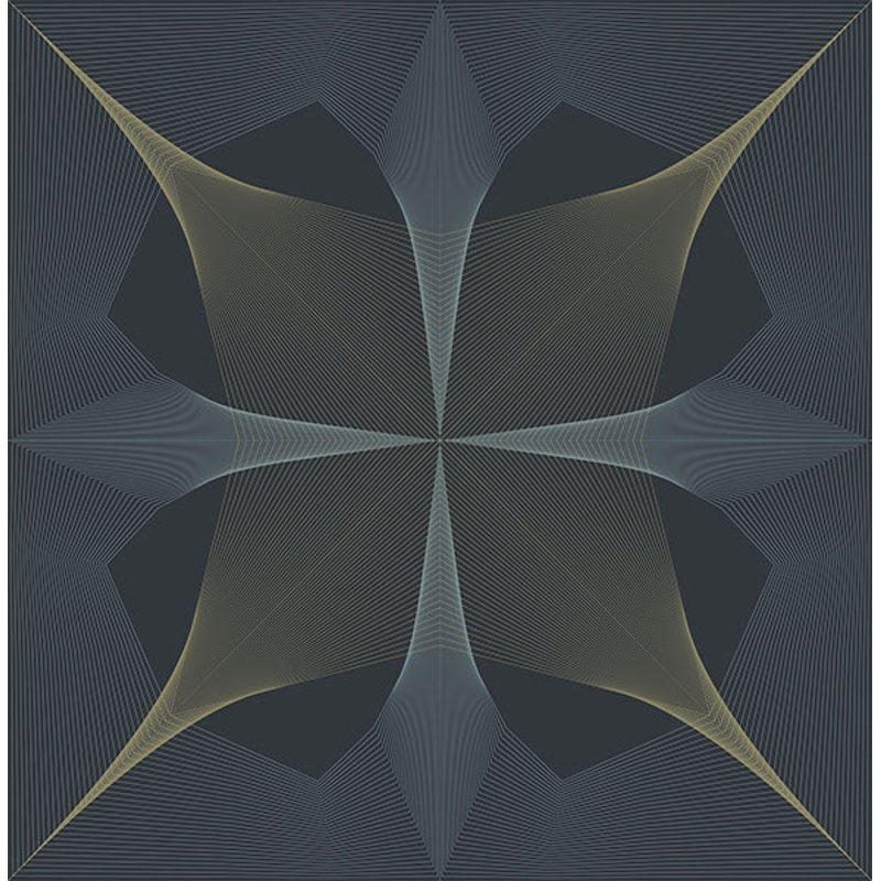 2902-25526 Radius Navy Geometric Wallpaper