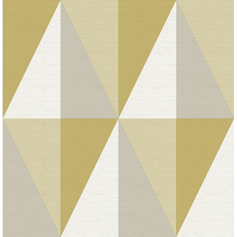 2902-25538 Aspect Yellow Geometric Faux Grasscloth Wallpaper