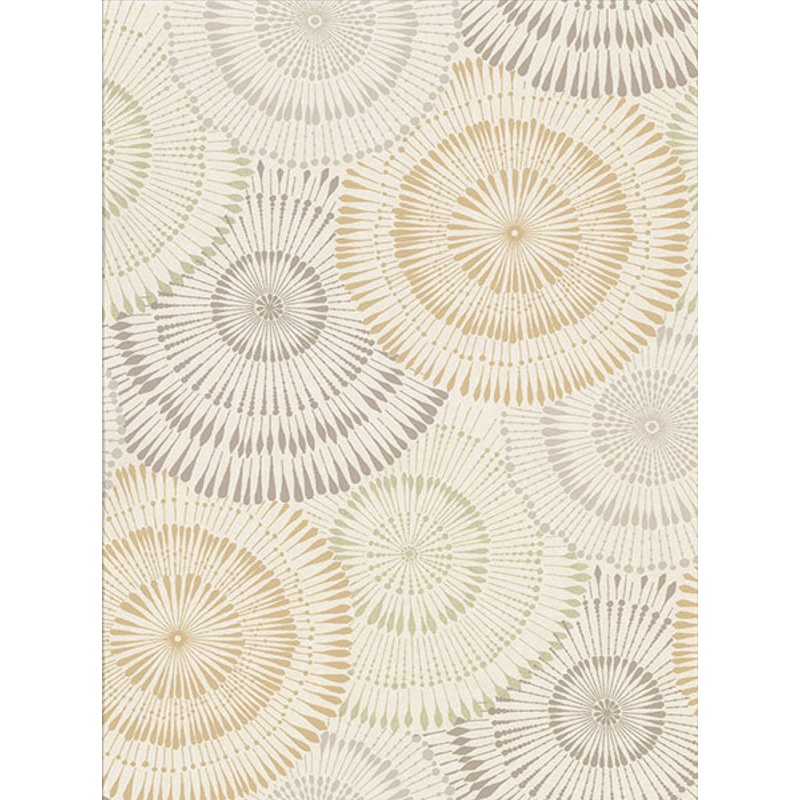 2909-AW87739 Howe Wheat Medallions Wallpaper