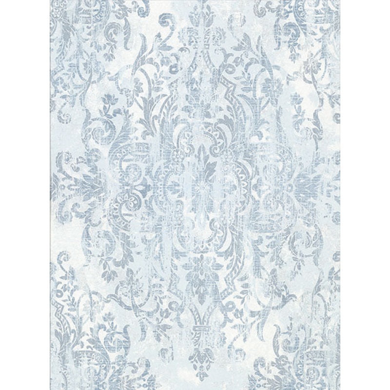 2909-SH-13006 Shirley Slate Distressed Damask Wallpaper