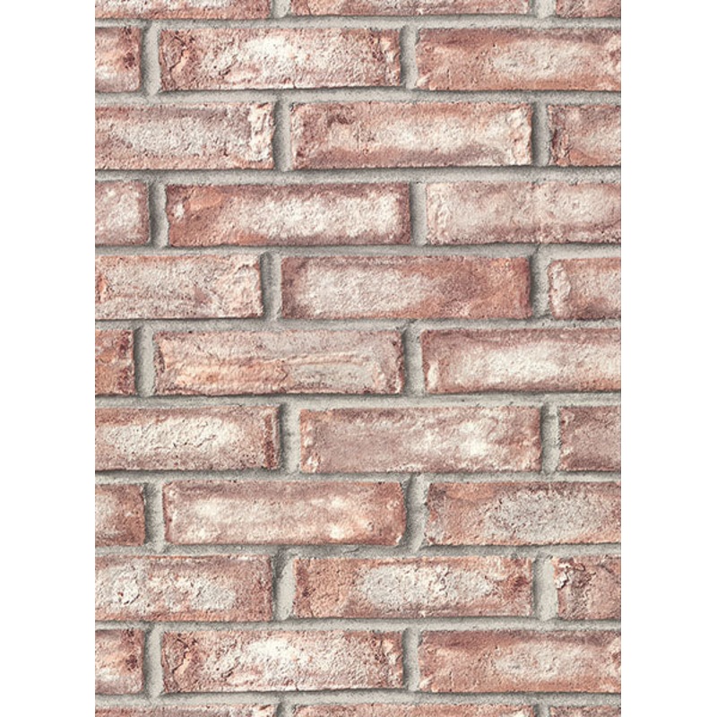 2921-50101 Appleton Maroon Faux Weathered Brick Wallpaper