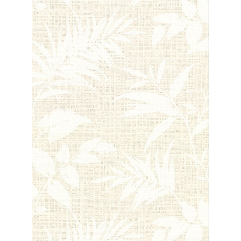 2921-50807 Chandler White Botanical Faux Grasscloth Wallpaper
