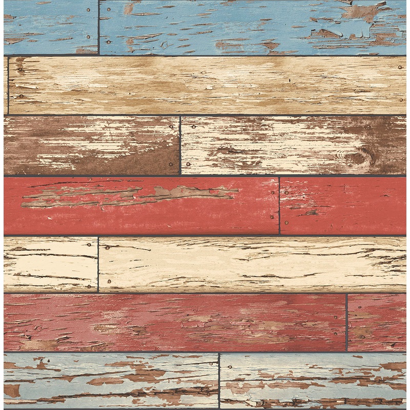2922-22319 Wynona Multicolor Scrap Wood Wallpaper