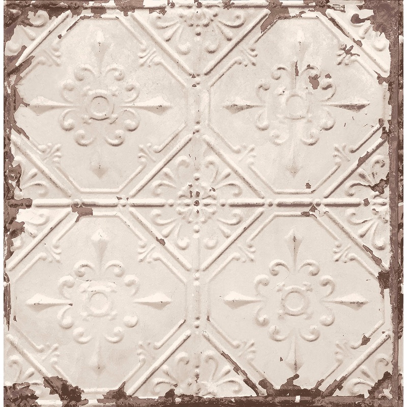 2922-22332 Donahue Off-White Tin Ceiling Wallpaper