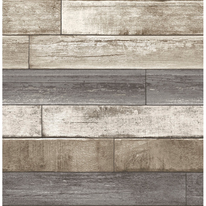 2922-22345 Porter Brown Weathered Plank Wallpaper