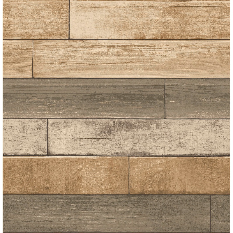 2922-22346 Porter Wheat Weathered Plank Wallpaper