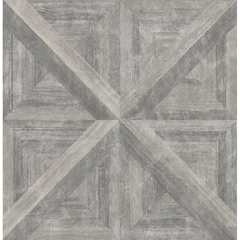2922-24018 Angeline Taupe Geometric Wood Wallpaper