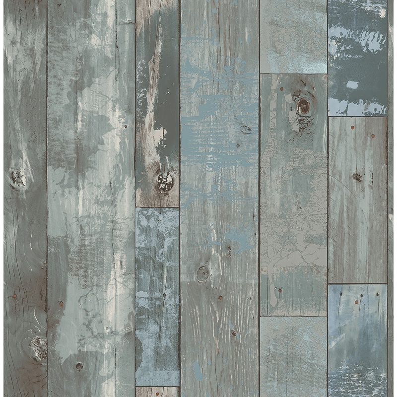 2922-24053 Samuel Grey Distressed Wood Wallpaper