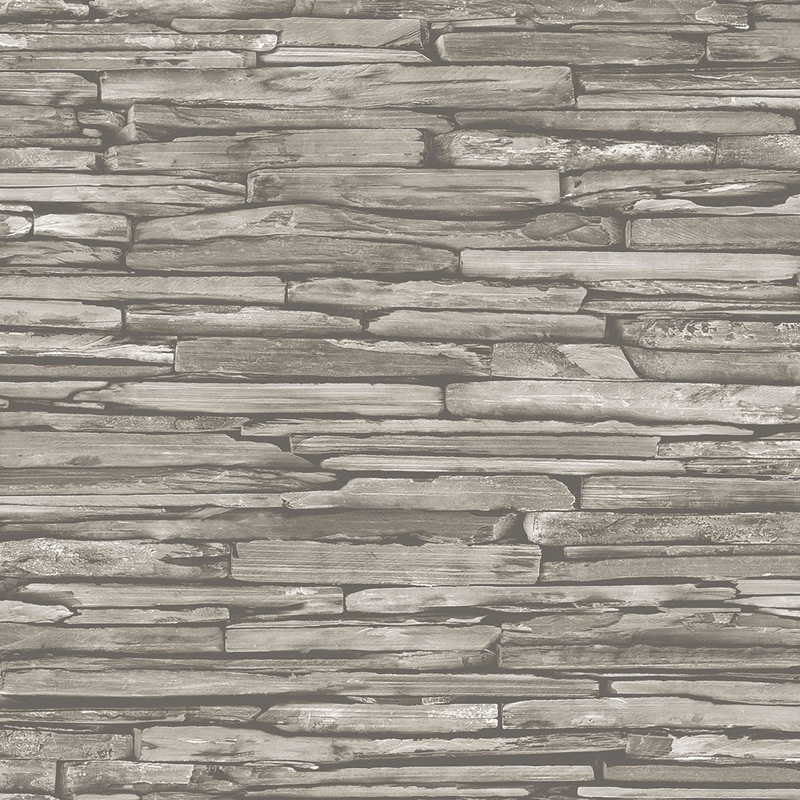 2922-25370 McGuire Taupe Stacked Slate Wallpaper