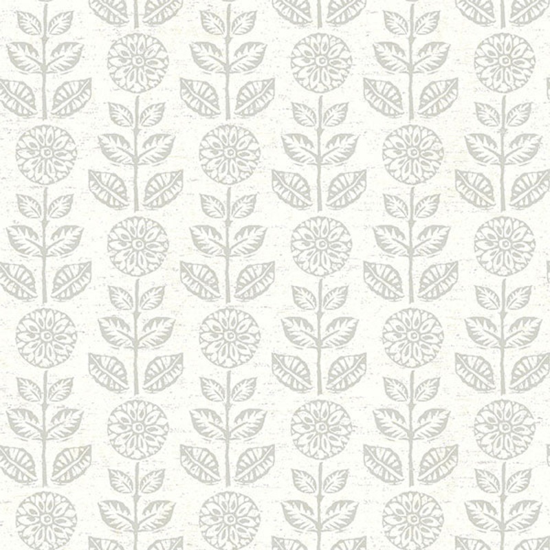 2904-13514 Dolly Taupe Folk Floral Wallpaper