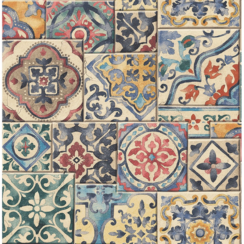 2904-22301 Marrakesh Multicolor Global Tiles Wallpaper