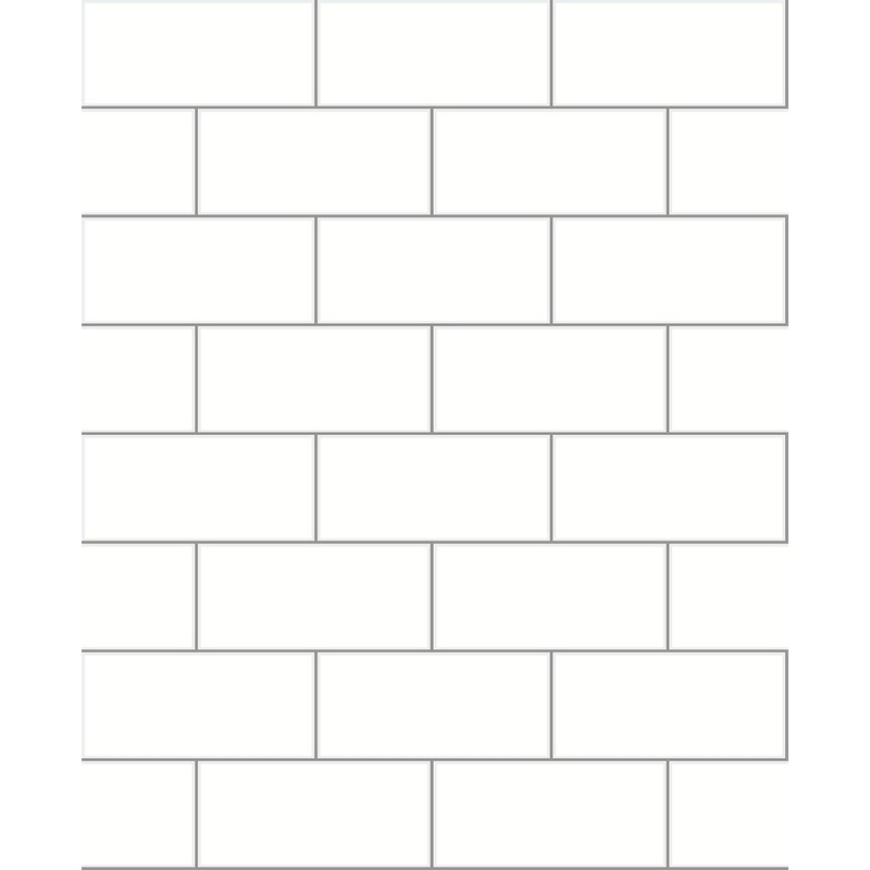 2904-23750 Easton Off-White Subway Tile Wallpaper