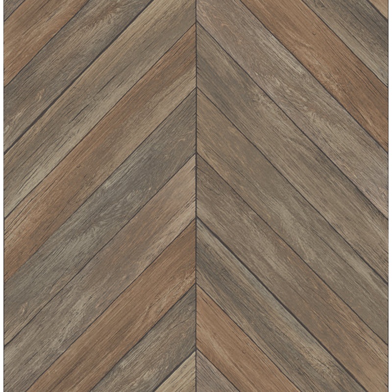 2904-24006 Parisian Chestnut Chevron Wood Wallpaper