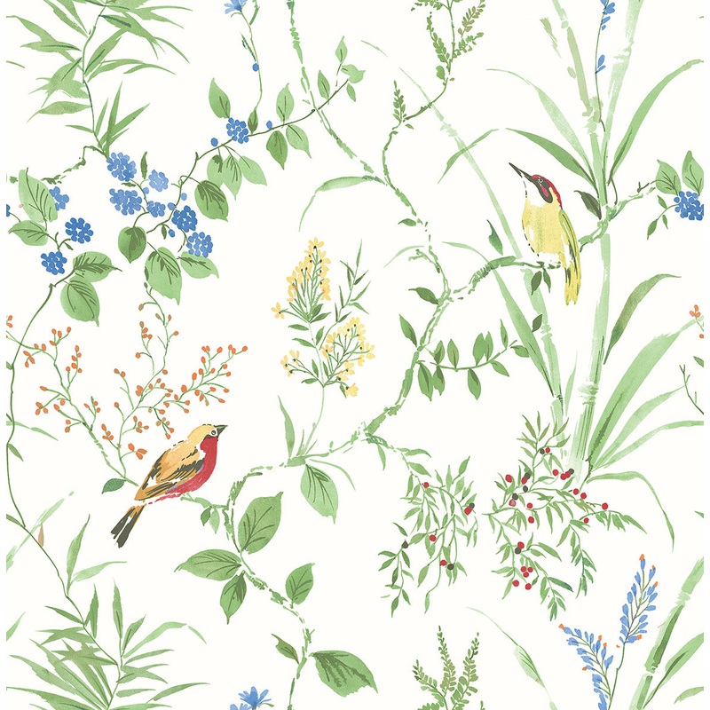 2904-24173 Imperial Garden Green Botanical Wallpaper
