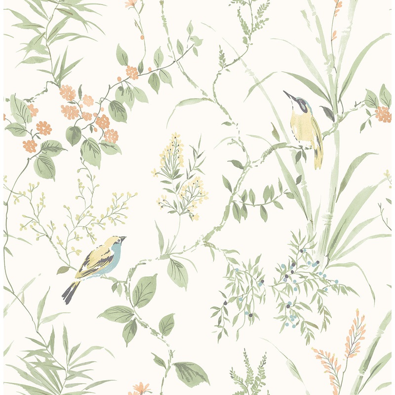 2904-24174 Imperial Garden Sage Botanical Wallpaper