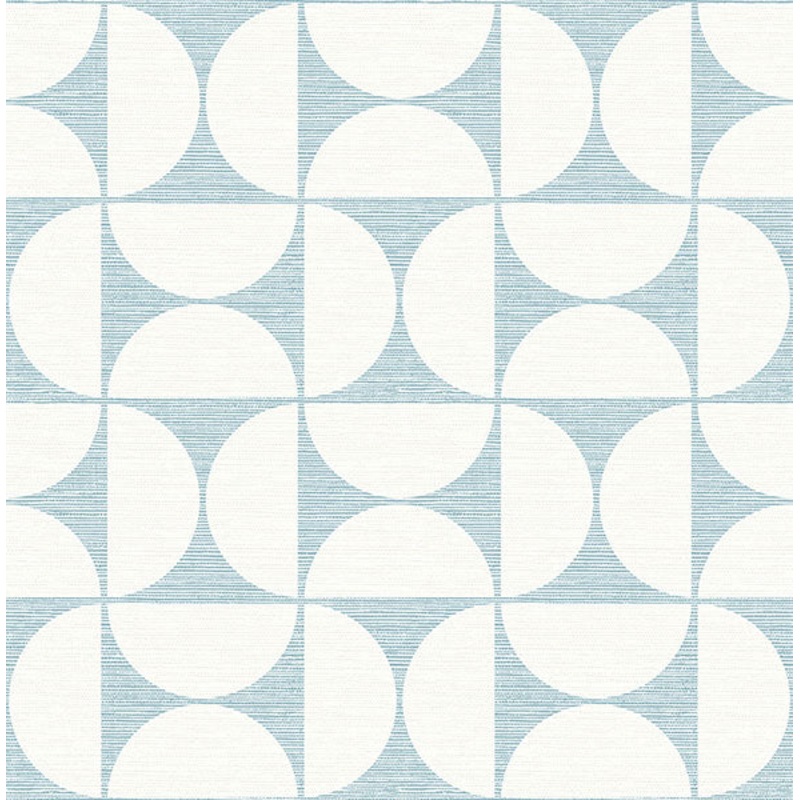 2904-25673 Deedee Light Blue Geometric Faux Grasscloth Wallpaper