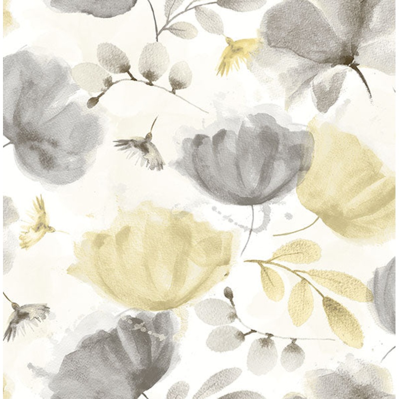 2904-25679 Zahra Grey Floral Wallpaper