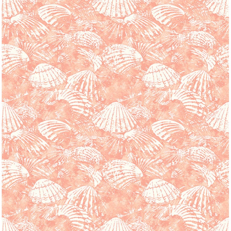 2904-25689 Surfside Coral Shells Wallpaper