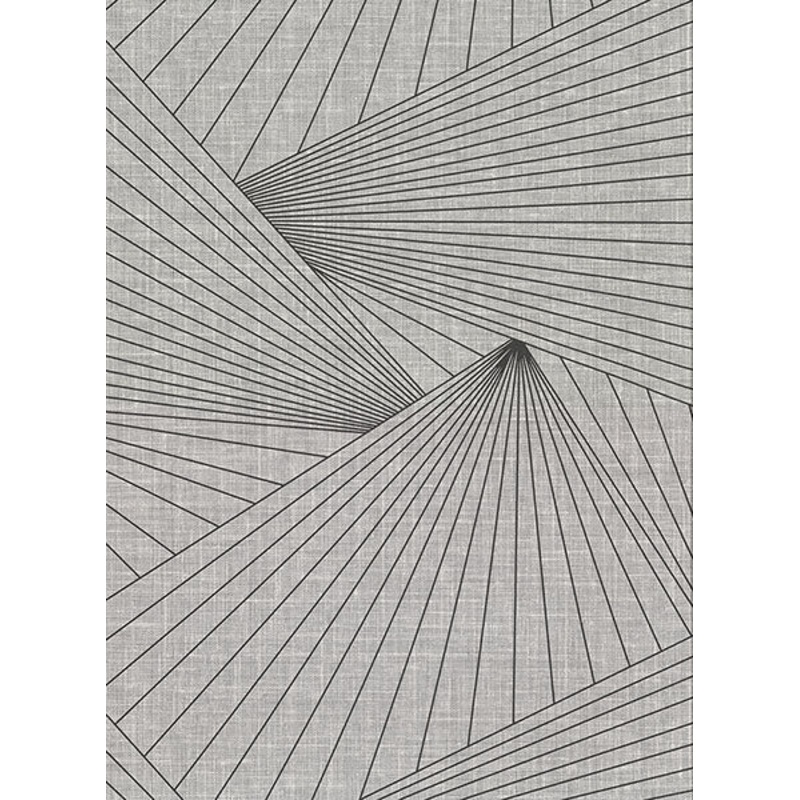 2921-50400 Berkeley Grey Geometric Faux Linen Wallpaper