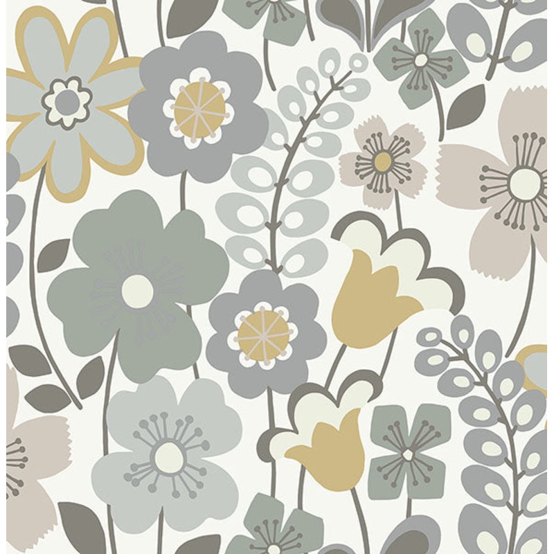 2903-25826 Piper Lavender Floral Wallpaper