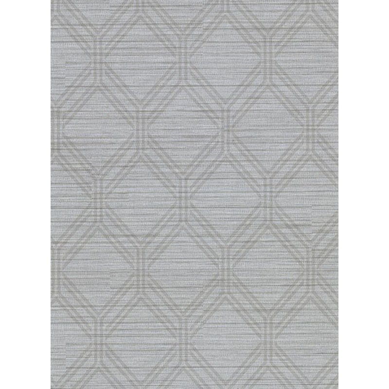 2910-2728 Vaughan Pewter Geometric Wallpaper